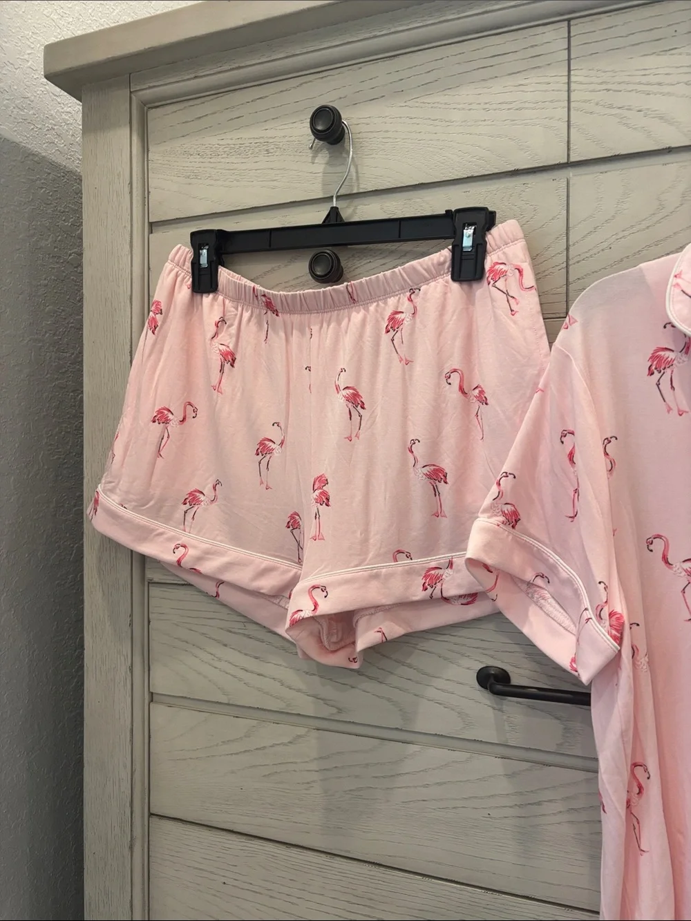 kate spade Pink Flamingo Short Pajama Set - Light Pink